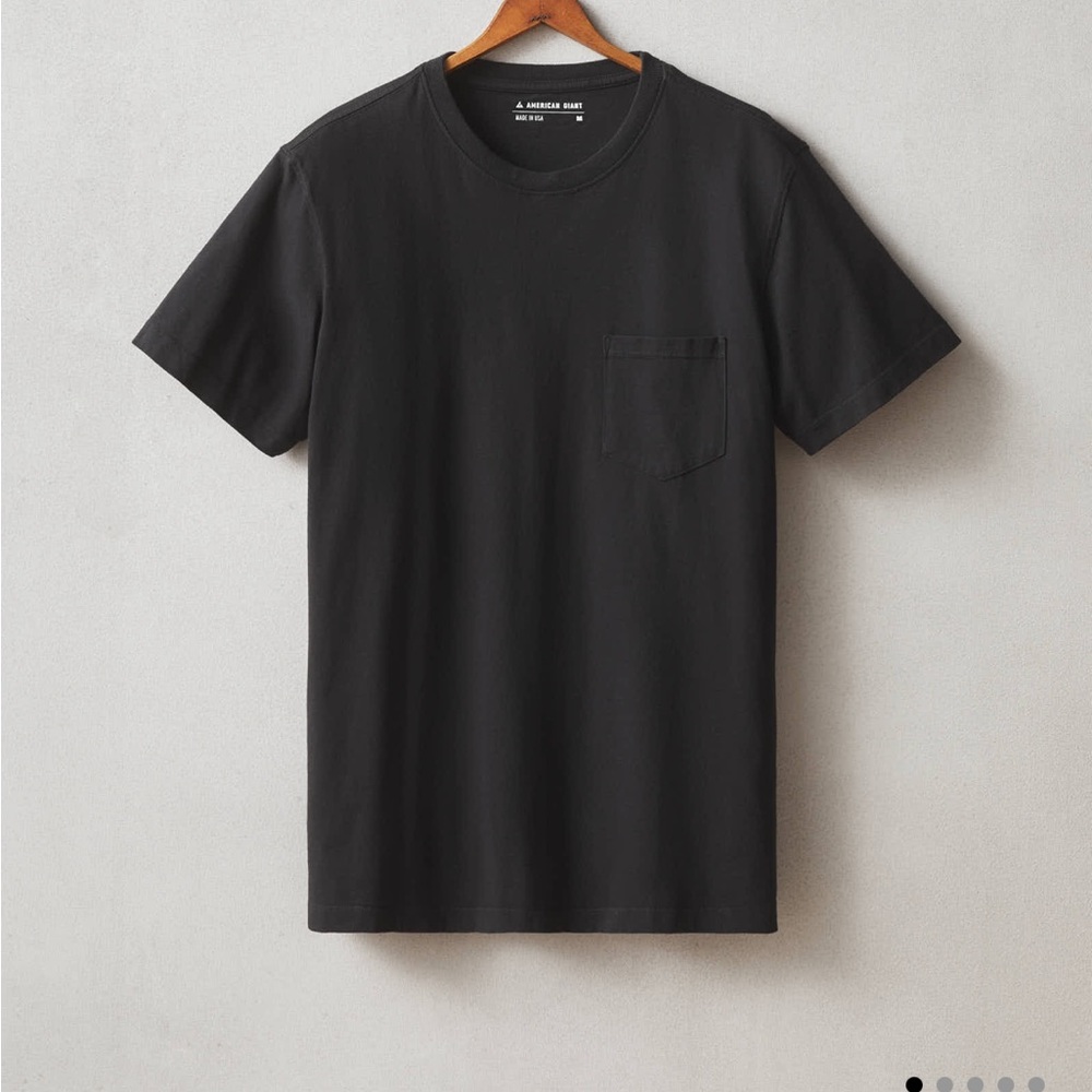 American Giant Black Short Sleeve Tee